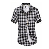 Red And Black  Men's Plaid Shirt