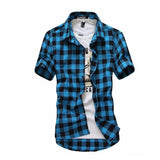 Red And Black  Men's Plaid Shirt