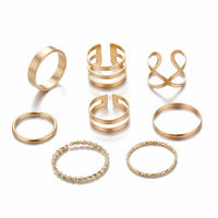 Original Female Gold Color Ring Set