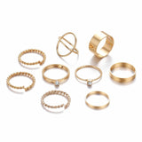 Original Female Gold Color Ring Set