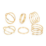 Original Female Gold Color Ring Set