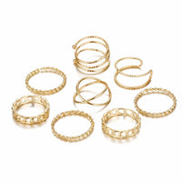 Original Female Gold Color Ring Set