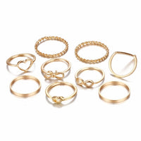 Original Female Gold Color Ring Set