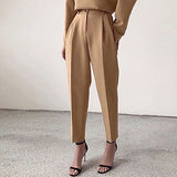 Casual High Waist Khaki Pants