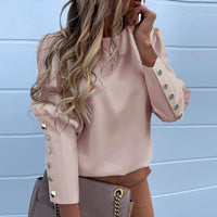 Office Lady Puff Shoulder Blouses