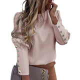 Office Lady Puff Shoulder Blouses