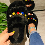 Fluffy Woman Slippers