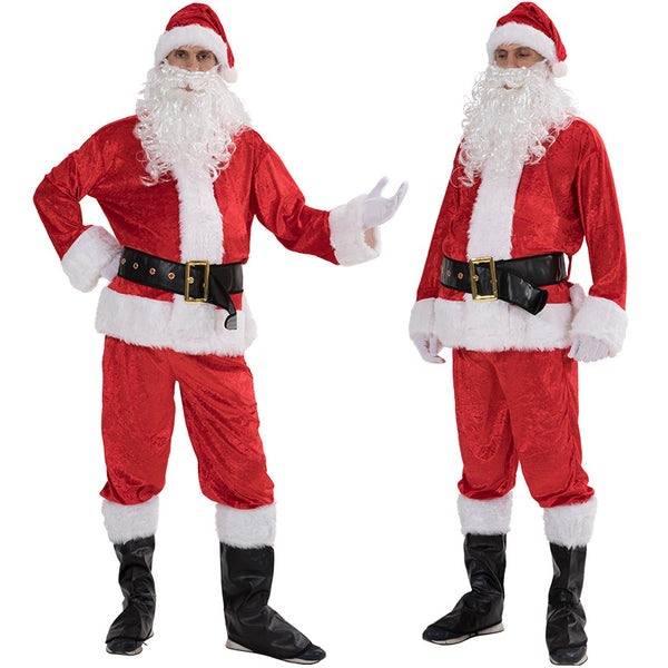 Brand 5PCS Santa Claus Costume Unisex Christmas Dress
