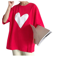 Valentine O-neck Loose Short T-shirt