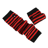 Fashion Lady Striped Elbow Gloves