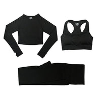 2/3/5PCS Women Seamless Yoga Set Gym Clothing Tracksuit Sportswear High Waist Leggings Fitness Sports Suits