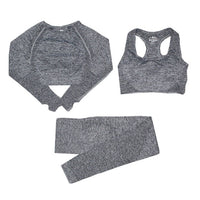 2/3/5PCS Women Seamless Yoga Set Gym Clothing Tracksuit Sportswear High Waist Leggings Fitness Sports Suits