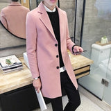 Fashion Men Wool Trench Coat Jackets