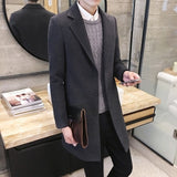 Fashion Men Wool Trench Coat Jackets