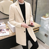 Fashion Men Wool Trench Coat Jackets