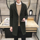 Fashion Men Wool Trench Coat Jackets